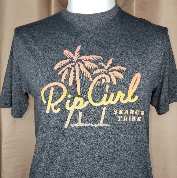 Rip Curl Men's Relaxed Fit Graphic T-Shirt - Size: Medium- Color: Gray - Picture 1 of 8